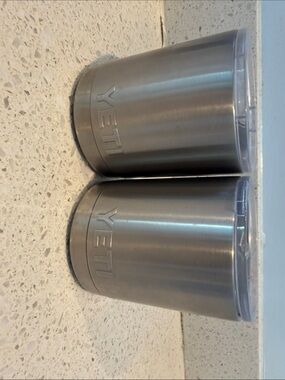 Yeti Stainless Steel Tumblers - Silver Set of 2